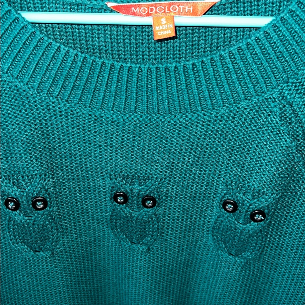 ModCloth owl sweater tunic small